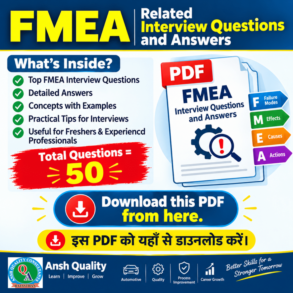 FMEA Related Interview Questions and answers